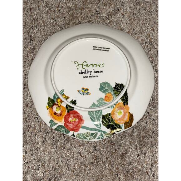 Watercolor Petals by Anthropologie Salad Plate Shelley Hesse Lot of 2 - Picture 4 of 5